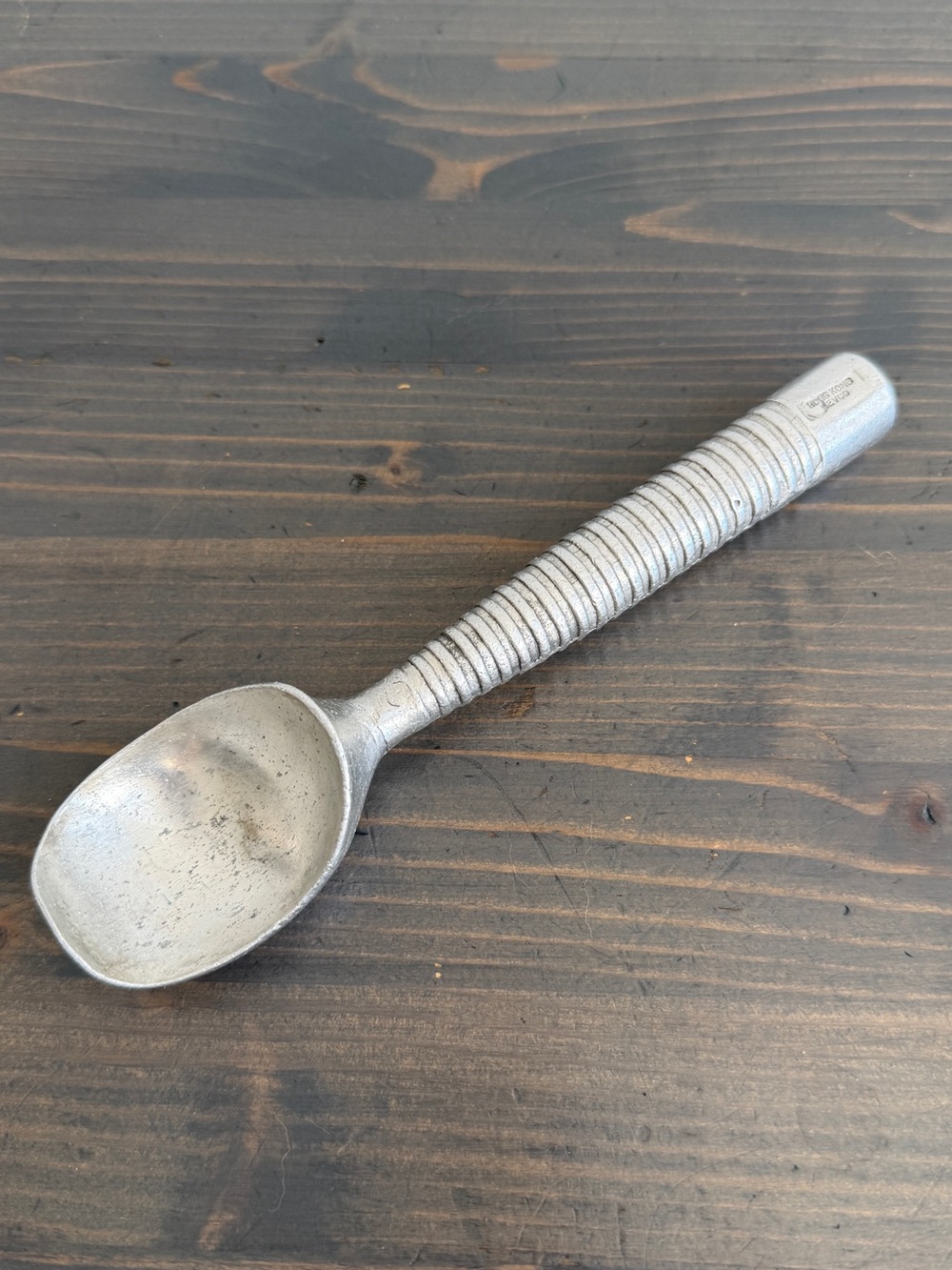 Vintage NEVCO aluminum ice cream scoop